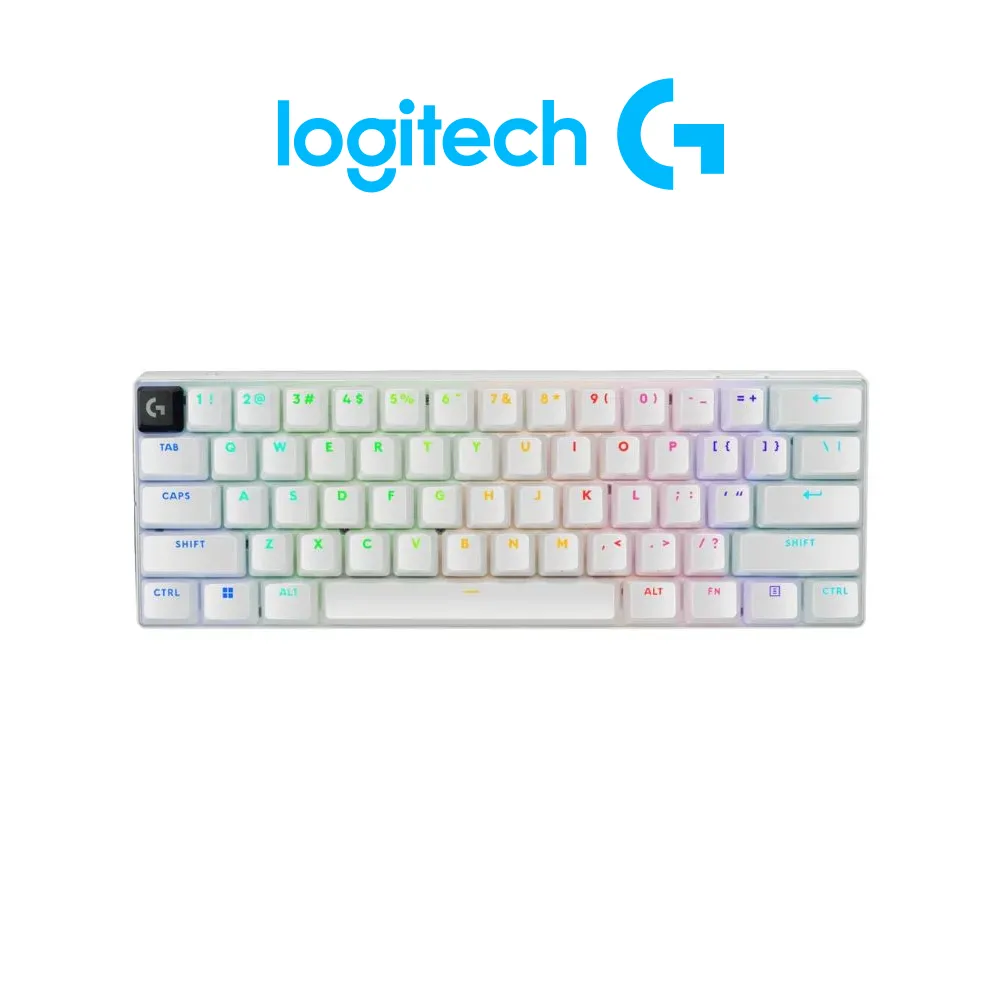 [TECLA03] TECLADO LOGITECH PRO X 60 LIGHTSPEED BT OPTICO 65 HRS RGB WHITE 920-011921