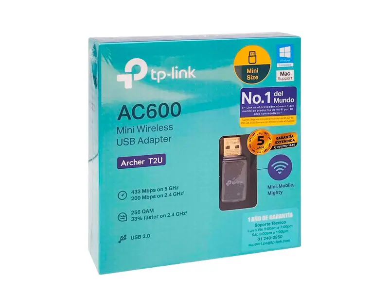 ADAPTADOR USB  INALAMBRICO TP-LINK (AC600) ARCHER T2U